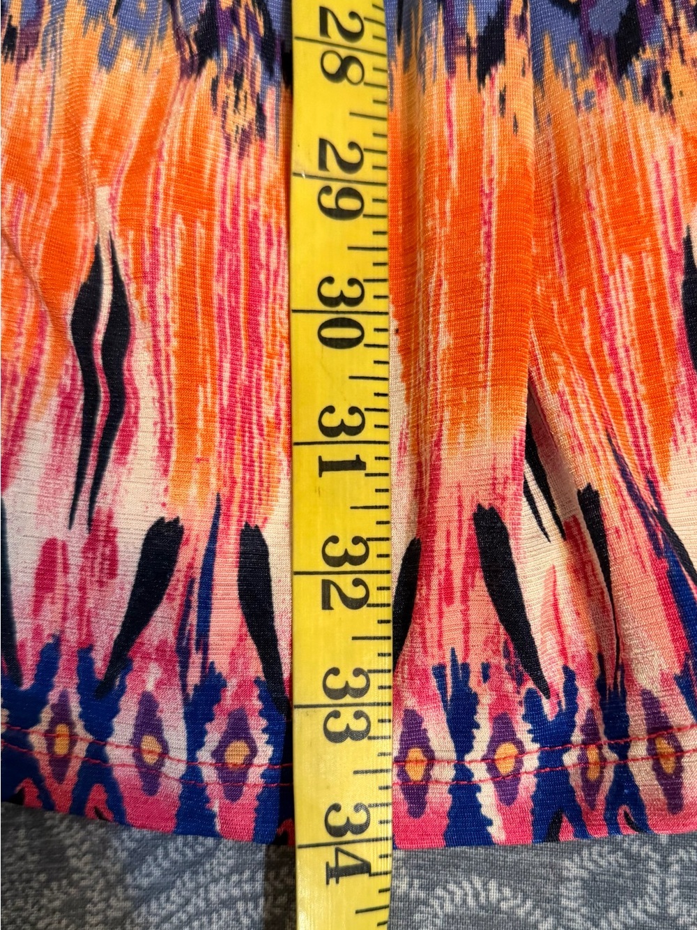 2 B Together Ikat Print Mini Dress - Pink & Orange Multicolor size Small - Picture 6 of 6